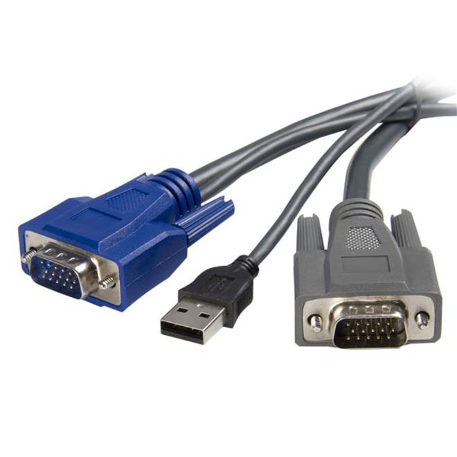 StarTech 2-in-1, USB/ VGA cable, 4 pin USB Type A, HD-15 (M), HD-15 (M), 6 ft, TAA