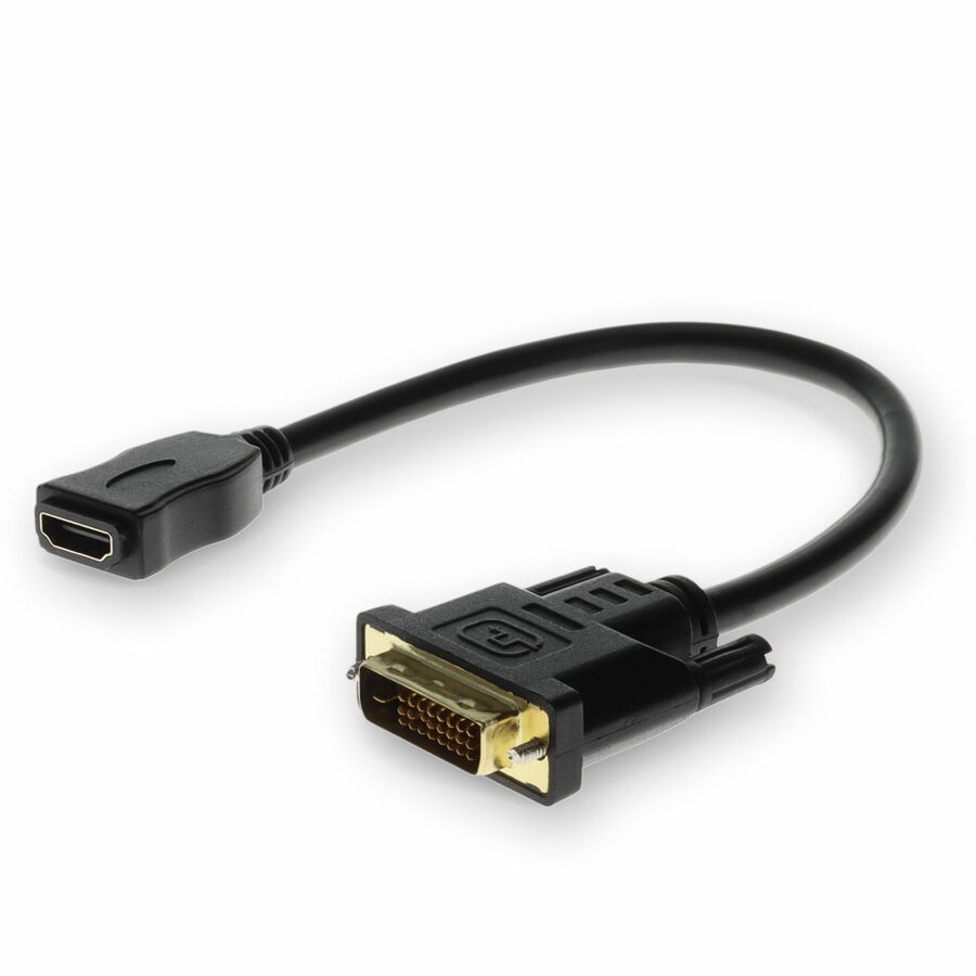 AddOn DVI-D Dual Link (24+1 pin) Male to HDMI 1.3 Female Black Adapter For Resolution Up to 2560x1600 (WQXGA)