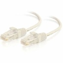 C2G 6ft (1.8m) Cat6 Snagless Unshielded (UTP) Slim Ethernet Network Patch Cable - White