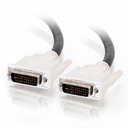 C2G 9.8ft DVI-I Dual Link Cable - Digital/Analog Video Cable - M/M - 9.84 ft Video Cable - First End: 1 x 29-pin DVI-I Digital Video - Male - Second End: 1 x 29-pin DVI-I Digital Video - Male - Black