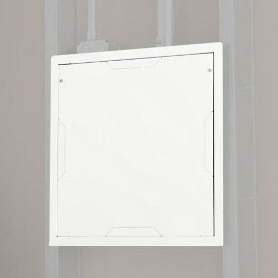 Chief Large In-Wall Storage Box with White Flange and Cover - For LCD Displays - Black - 1-gang - White