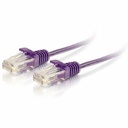 C2G 15ft (4.57m) Cat6 Snagless Unshielded (UTP) Slim Ethernet Network Patch Cable - Purple