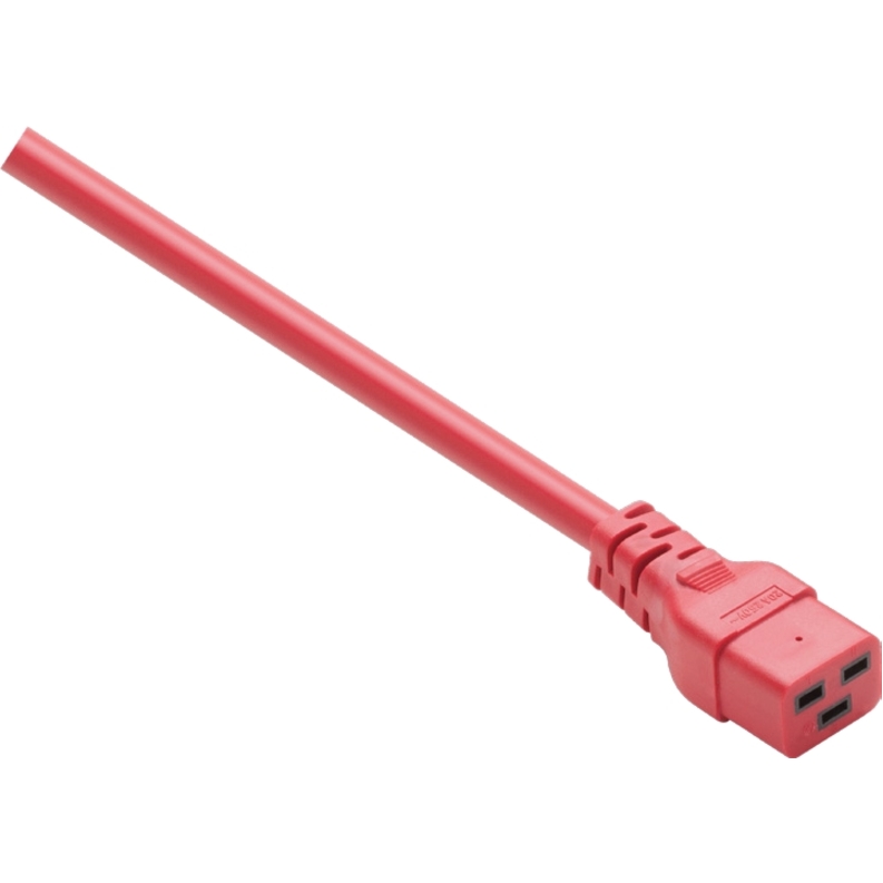 Unirise Standard Power Cord - For Rack - 250 V AC / 20 A - Red - 2 ft Cord Length - IEC 60320 C19 / IEC 60320 C20 - 1
