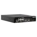 QNAP 10GbE and 2.5GbE Layer 2 Web Managed Switch for SMB Network Deployment - 8 Ports - Manageable - 10 Gigabit Ethernet, 2.5 Gigabit Ethernet - 10GBase-T, 10GBase-X, 2.5GBase-T - 2 Layer Supported - Modular - 40 W Power Consumption - Twisted Pair, Optical Fiber - Rack-mountable - 2 Year Limited Warranty