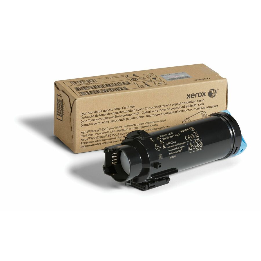 Xerox Genuine Phaser® 6510, WorkCentre® 6515 Cyan Standard capacity Toner Cartridge (1000 Pages) - 106R03473