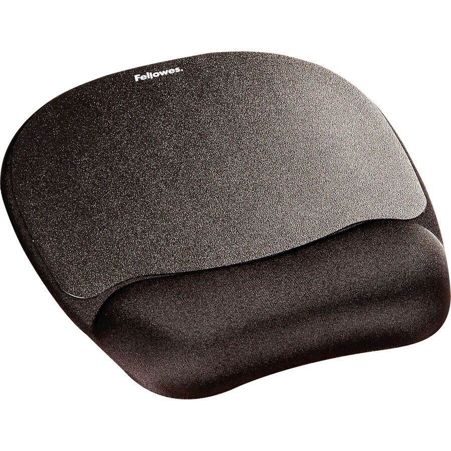 Fellowes® Memory Foam Mouse Pad with Wrist Rest - Black (9176501)