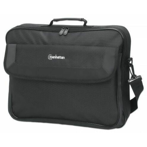 Cambridge Laptop Bag 17.3" , Clamshell Design, Black, LOW COST, Accessories Pocket, Document Compartment on Back, Shoulder Strap (removable), Equivalent to Targus CN418EU, Notebook Case, Three Year Warranty