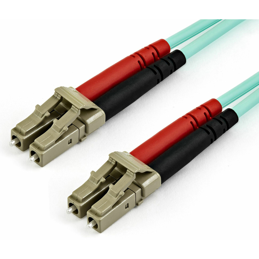 StarTech 7m (22ft) LC/UPC to LC/UPC OM4 Multimode Fiber Optic Cable, 50/125µm, 100G, Low Insertion Loss, LSZH Fiber Jumper Cord