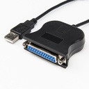 Rocstor Premium 4 ft Parallel Printer Adapter - USB - DB25 parallel - Type A Male USB DB25F TO USBA MALE - Black