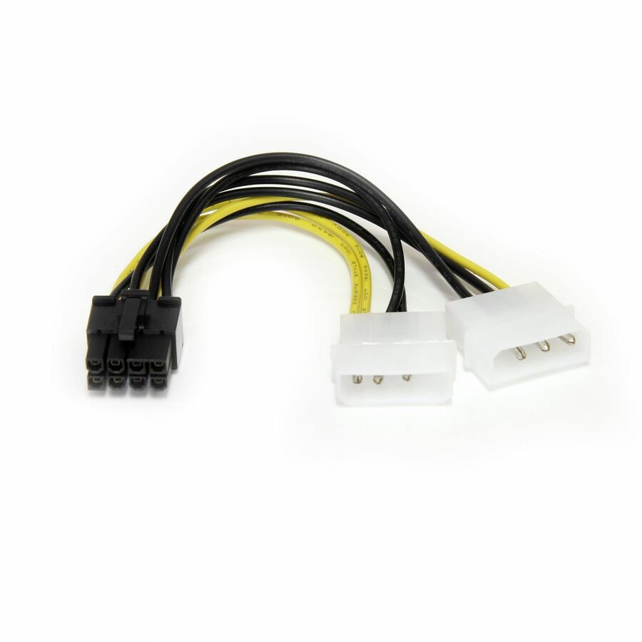 StarTech 6in LP4 to 8 Pin PCI Express Video Card Power Cable Adapter - 8 pin internal power (M) - 4 pin ATX12V (M) - 15.2 cm