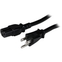 StarTech 4ft (1.2m) Heavy Duty Power Cord, NEMA 5-15P to C15, 15A 125V, 14AWG, Replacement AC Computer PC Power Supply Cable