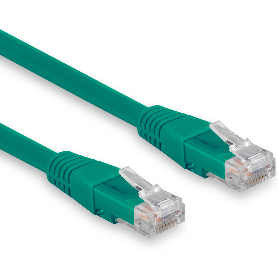 Rocstor Cat.6 Network Cable - Rocstor Premium 1 ft (0.3m) CAT6 Ethernet Cable - 100% Copper UL Rated - Green - Molded - 100W PoE UTP Category 6 Patch Cord UL Certified Wiring/TIA - 1 ft Green CAT6 Ethernet cable provides Multi Gigabit 1/2.5/5Gbps & 10Gbps up to 160ft - ANSI/TIA-568-2.D Category 6 - 24 AWG stranded 100% copper UL Rated wire (E348508) 100W PoE - RJ45 Molded UTP Patch Cord - Green