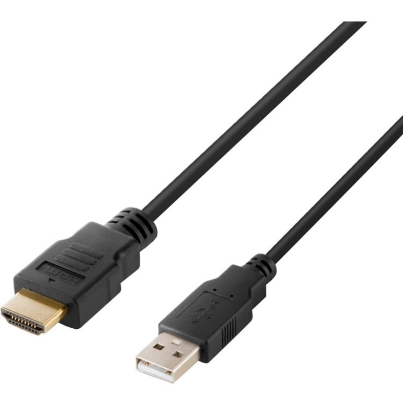 Belkin Modular HDMI Single-Head Host Cable 6 ft. - 6 ft HDMI/Modular/USB-A KVM Cable for KVM Console, KVM Switch, Computer, Monitor, Keyboard, Mouse - First End: 1 x 19-pin HDMI 2.0 Digital Audio/Video - Male, 1 x USB Type A - Male - Second End: 1 x Modular - Supports up to 3840 x 2160 - Gold Plated Connector - Gold Plated Contact - Black - TAA Compliant