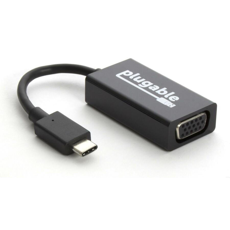 Plugable USB C to VGA Adapter Compatible with 2018 iPad Pro, 2018 MacBook Air, 2018 MacBook Pro, Surface Book 2, Thunderbolt 3 & More