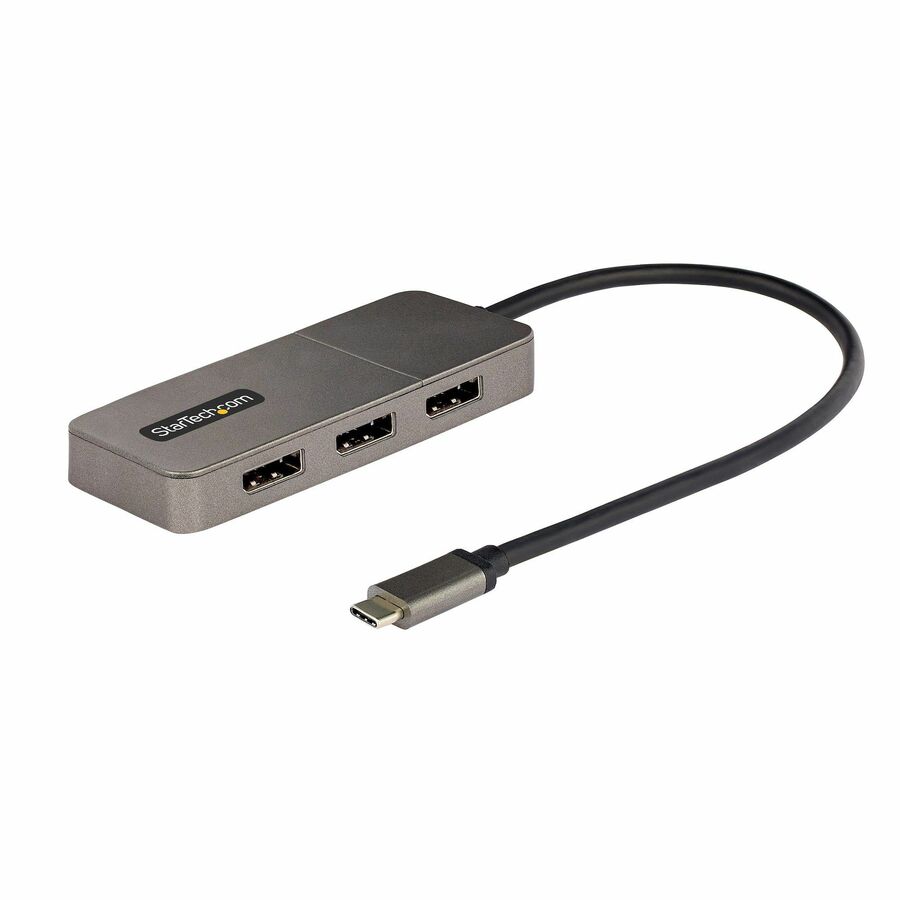 StarTech 3-Port USB-C Multi-Monitor Adapter, Type-C to 3x DisplayPort MST Hub, Triple 4K60Hz DP Display Extender / Splitter, Windows