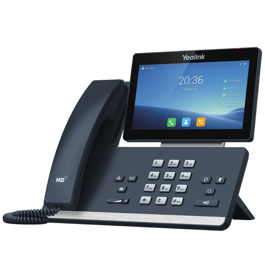 Yealink T58W IP Phone - Corded/Cordless - Corded/Cordless - Bluetooth - Wall Mountable, Desktop - Classic Gray