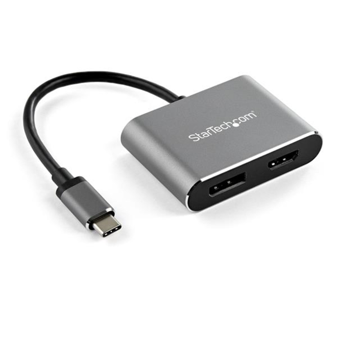 StarTech USB C Multiport Video Adapter - 4K 60Hz USB-C to HDMI 2.0 or DisplayPort 1.2 Monitor Adapter - HBR2 HDR - USB Type-C 2-in-1