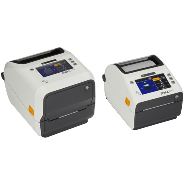 Zebra ZD621-HC Desktop Direct Thermal Printer - Monochrome - Label/Receipt Print - USB - USB Host - Serial - Bluetooth - Wireless LAN - Near Field Communication (NFC) - US - 4.3" LCD Display Screen - Real Time Clock - 4.09" Print Width - 7.99 in/s Mono - 203 dpi - 4.25" Label Width x 39.02" Label Length - EZPL, ZPL, EPL, ZPL II, EPL2, XML, ZBI Emulation - For iOS, PC, Android