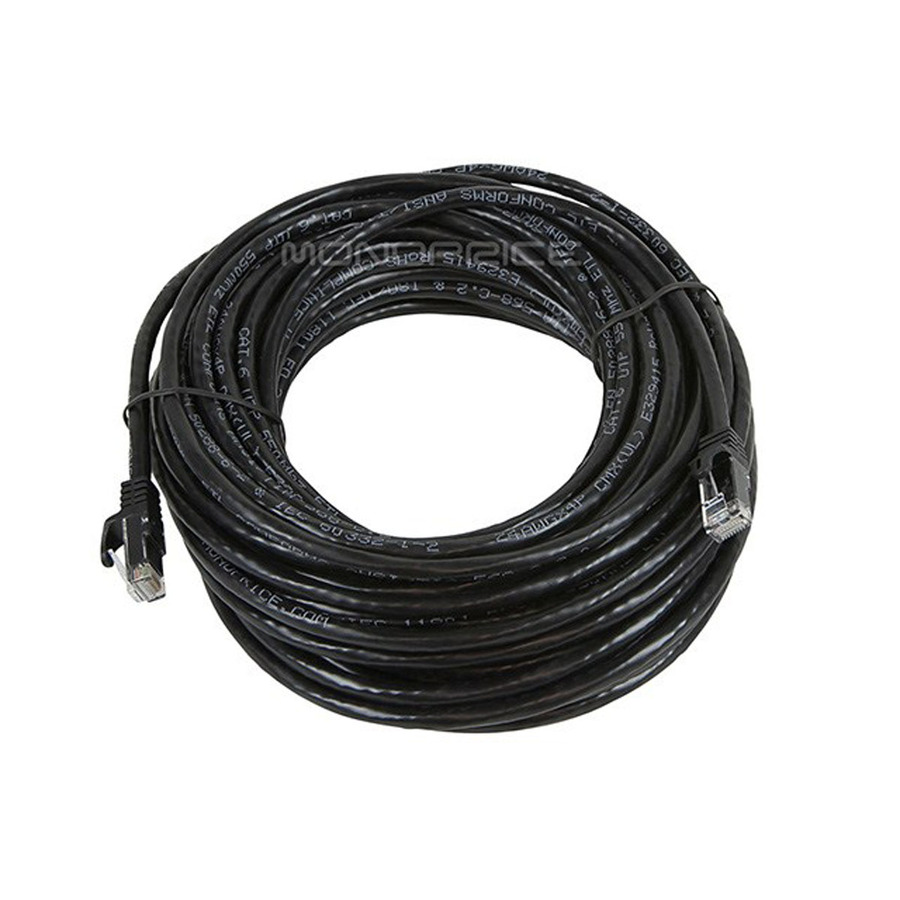 Monoprice FLEXboot Series Cat6 24AWG UTP Ethernet Network Patch Cable, 50ft Black