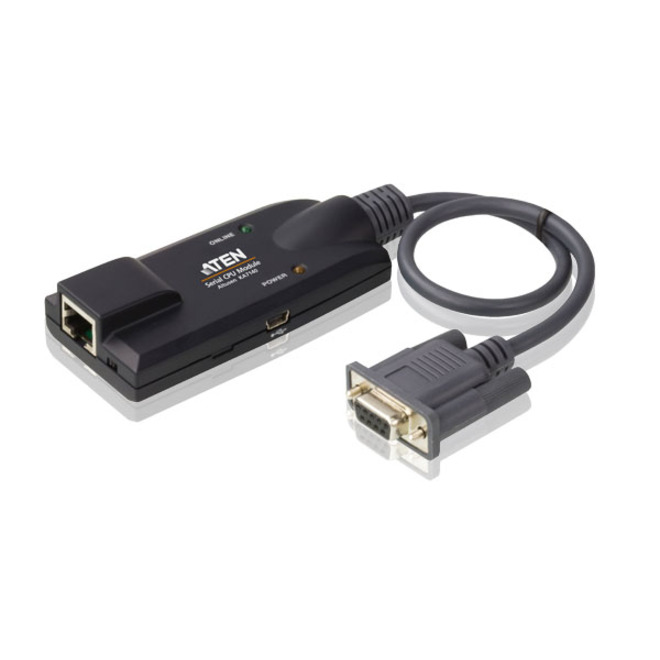 Aten KVM Adapter Cable-TAA Compliant - RJ-45 Female Network, DB-9 Female Serial, Mini Type B Female USB