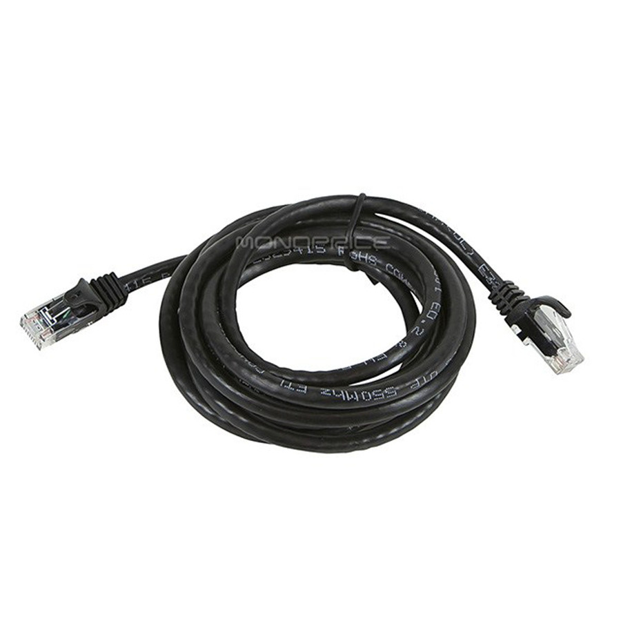 Monoprice FLEXboot Series Cat6 24AWG UTP Ethernet Network Patch Cable, 7ft Black