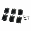 APC NetShelter Cable Management, Mounting Rail Brush Strips, Set of 6, for NetShelter SX 750 mm Wide, Black, 76 x 114 x 13 mm - 1 Each