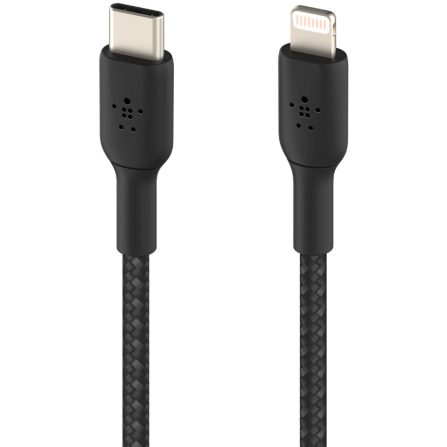 Belkin Braided USB-C to Lightning Cable (1m / 3.3ft, Black)