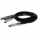 AddOn Arista Networks® CAB-D-4Q-400G-1M Compatible TAA Compliant 400GBase-CU QSFP-DD 400G to 4xQSFP56 100G PAM-4 Direct Attach Cable (Passive Twinax, 1m)