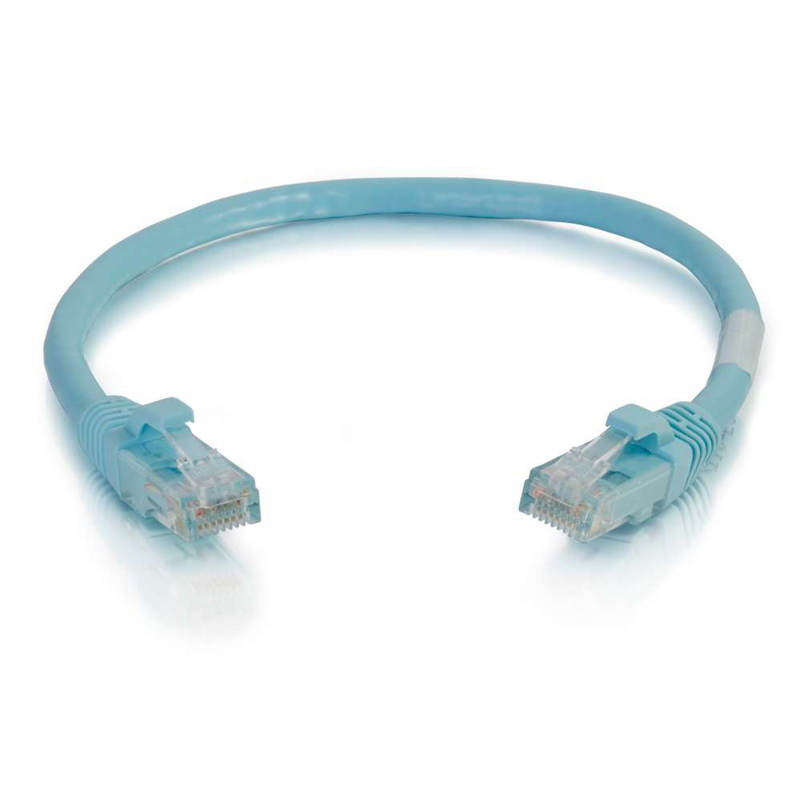 C2G 6in Cat6a Snagless Unshielded (UTP) Network Patch Ethernet Cable-Aqua