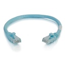 C2G 6in Cat6a Snagless Unshielded (UTP) Network Patch Ethernet Cable-Aqua