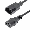 StarTech 3ft (1m) Power Extension Cord, C14 to C13, 10A 125V, 18AWG, Computer Power Cord Extension, Power Supply Extension Cable