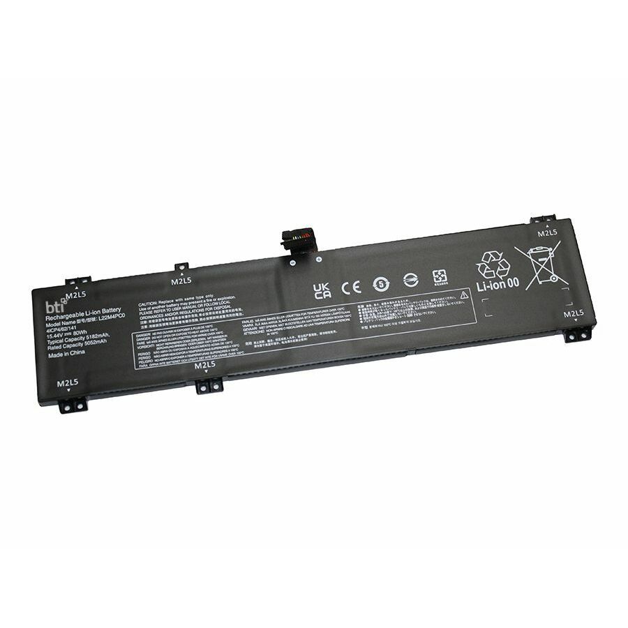 BTI 5B11K38959-BTI 15.44V 80WHR LI-ION BATTERY 5B11K38959, L22M4PC0, SB11K38952, 5B11K38961, L22D4PC0, SB11K38956, 5B11N45395, 5B11N45419, 5B11N45420, SB11N45431, L22B4PC0, 5B11K38949, SB11K38960, 5B11K38953, L22X4PC0, SB11K38954, 5B11K38955, 5B11N45439, SB11N45400, 5B11N45428, THINKBOOK 16P G4 IRH