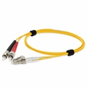 AddOn 1m ST to LC Yellow OM1 Duplex OFNP (Plenum-Rated) MMF Fiber Patch Cable