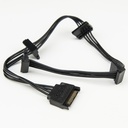 Rocstor Premium 15.7in 4 x SATA Power Splitter Adapter Cable - SATA for Hard Drive - 15.7in - 1 Pack - 1 x SATA Male - 4 x SATA Female - Black - Cable