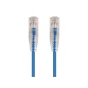 Monoprice SlimRun Cat6 28AWG UTP Ethernet Network Cable, 2ft Blue
