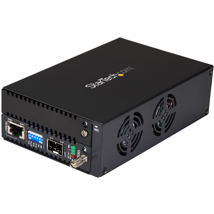 StarTech 10 Gigabit Ethernet Copper-to-Fiber Media Converter - Open SFP+ - Managed - 10G Ethernet Media Converter