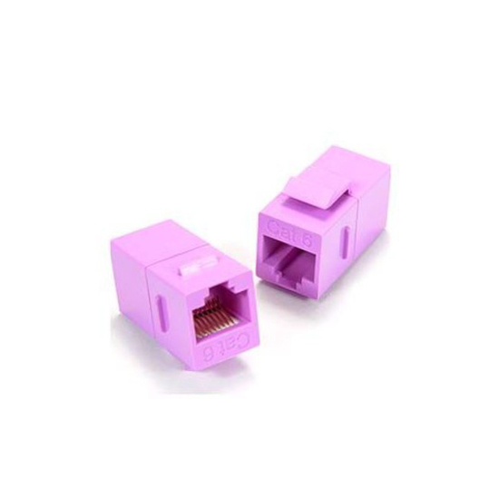 Unirise Cat6 RJ45 Keystone In-line Coupler, Purple