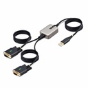 StarTech.com 13ft (4m) 2-Port USB to Serial Adapter Cable, COM Retention, FTDI, DB9 RS232, Changeable DB9 Screws/Nuts, Windows/macOS/Linux - Add two DB9 RS-232 serial ports to a desktop/laptop using a USB-A port; Interchangeable Screws/Nuts; DB9 screws pre-installed; DB9 Nuts included for device/cable compatibility; Rugged TPE housing; Copper shielding; LED Indicators; Windows/macOS/Linux