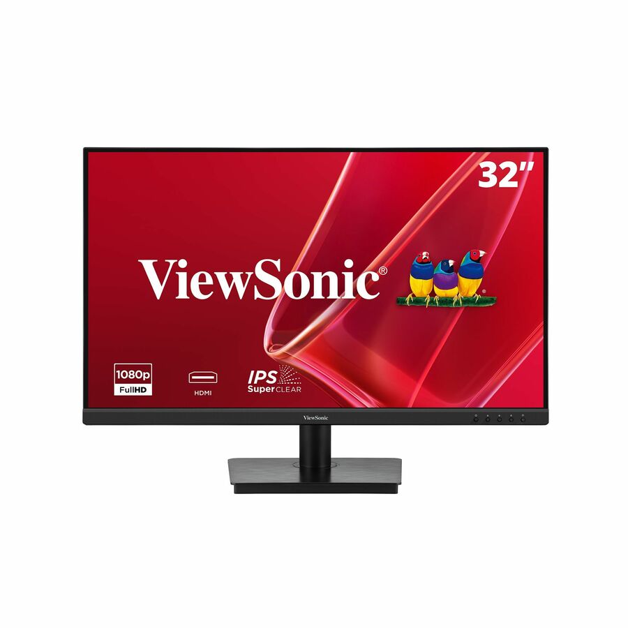 ViewSonic VA3209M 32 Inch 1080p Monitor, IPS Display with Thin Bezels for Productive Office Setups, Built-in Speakers, Advanced Ergonomics, HDMI, and VGA Inputs