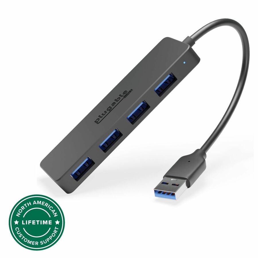 Plugable 4 Port USB Hub 3.0, USB Splitter for Laptop