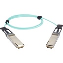 Black Box Fiber Optic Network Cable - 16.40 ft Fiber Optic Network Cable for Switch, Router, Server, Network Device - First End: 1 x QSFP+ Network - Male - Second End: 1 x QSFP+ Network - Male - 40 Gbit/s - LSZH - Aqua