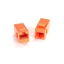 Unirise Cat6 RJ45 Keystone In-line Coupler, Orange