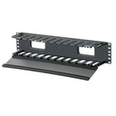 PANDUIT PatchLink Horizontal Cable Manager - Cable Manager - Black - 2U Rack Height x 19" Panel Width