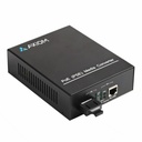 Axiom Transceiver/Media Converter - Network (RJ-45) - 1x PoE+ (RJ-45) Ports - 1 x LC Ports - Single-mode - 1310 nm Fiber - Gigabit Ethernet - 10/100/1000Base-TX, 1000Base-LX - 10 km - AC/DC