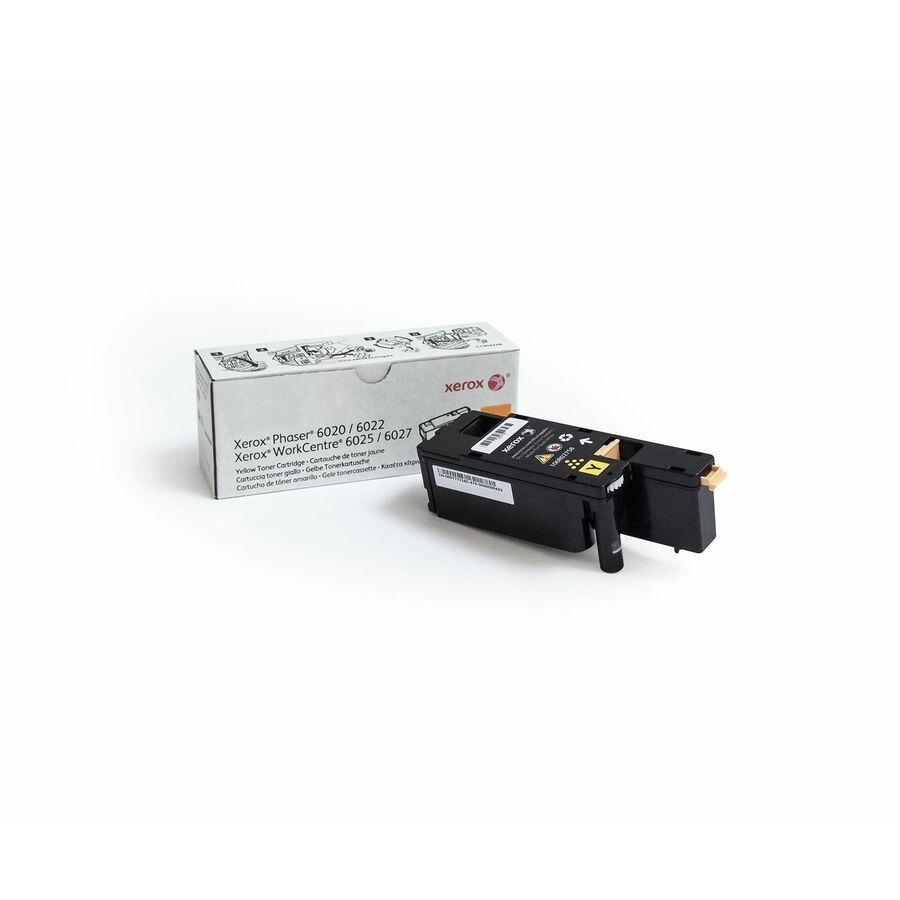 Xerox Genuine Phaser® 6020/6022, WorkCentre® 6025/6027 Yellow Standard capacity Toner Cartridge (1000 Pages) - 106R02758