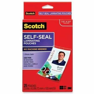 Scotch Self-sealing Laminating Pouch with Clips