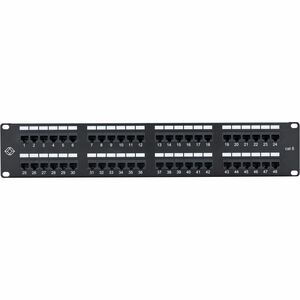 Black Box Connect CAT6 Punchdown Patch Panel - Unshielded - 48 Port(s) - 48 x RJ-45 - 2U High - Category 6 - Black - Rack-mountable