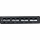 Black Box Connect CAT6 Punchdown Patch Panel - Unshielded - 48 Port(s) - 48 x RJ-45 - 2U High - Category 6 - Black - Rack-mountable
