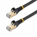 StarTech 9ft CAT6a Ethernet Cable - 10 Gigabit Category 6a Shielded Snagless 100W PoE Patch Cord - 10GbE Black UL Certified Wiring/TIA