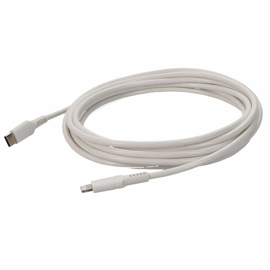 AddOn 1.0m (3.3ft) USB C 3.1 Male to Lightning Male White Sync and Charge Cable